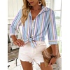image:imageZeagoo Button Down Shirts for Women 34 Sleeve Tops V Neck Collared Blouses Business Casual OutfitsTz267