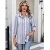 image:imageZeagoo Button Down Shirts for Women 34 Sleeve Tops V Neck Collared Blouses Business Casual OutfitsTz267