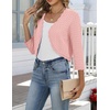 image:imageZeagoo Womens Bolero Shrug Crochet Cropped Cardigan Summer 34 Sleeve Lightweight Cardigans for DressLight Pink