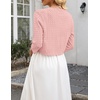 image:imageZeagoo Womens Bolero Shrug Crochet Cropped Cardigan Summer 34 Sleeve Lightweight Cardigans for DressLight Pink