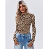 image:imageZeagoo Womens Floral Mesh Long Sleeve Tops See Through Going Out Blouses Mock Neck Sheer Party Outfits Shirts SXXLAn564