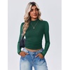 image:imageZeagoo Womens Floral Mesh Long Sleeve Tops See Through Going Out Blouses Mock Neck Sheer Party Outfits Shirts SXXLGreen