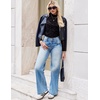 image:imageZeagoo Womens Floral Mesh Long Sleeve Tops See Through Going Out Blouses Mock Neck Sheer Party Outfits Shirts SXXLJh88