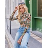 image:imageZeagoo Womens Floral Mesh Long Sleeve Tops See Through Going Out Blouses Mock Neck Sheer Party Outfits Shirts SXXLWf66