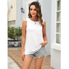 image:imageZeagoo Womens Tank Tops 2026 Loose Fit High Neck Summer Top Dressy Casual Sleeveless Shirts with Pocket1white