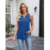image:imageZeagoo Womens Tank Tops 2026 Loose V Neck Spring Summer Tops Business Dressy Sleeveless ShirtsBright Blue