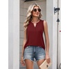 image:imageZeagoo Womens Tank Tops 2026 Loose V Neck Spring Summer Tops Business Dressy Sleeveless ShirtsBurgundy