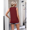 image:imageZeagoo Womens Tank Tops 2026 Loose V Neck Spring Summer Tops Business Dressy Sleeveless ShirtsBurgundy