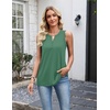 image:imageZeagoo Womens Tank Tops 2026 Loose V Neck Spring Summer Tops Business Dressy Sleeveless ShirtsGreen
