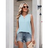 image:imageZeagoo Womens Tank Tops 2026 Loose V Neck Spring Summer Tops Business Dressy Sleeveless ShirtsLight Blue