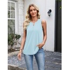 image:imageZeagoo Womens Tank Tops 2026 Loose V Neck Spring Summer Tops Business Dressy Sleeveless ShirtsLight Blue