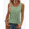image:imageZeagoo Womens Tank Tops Sleeveless Pleated Crew Neck Summer Tunic Tops Dressy Loose Fit Business Casual Blouses 2026Xh534
