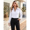 image:imageZeagoo Womens Wrinkle Free Button Down Shirts Long Sleeve Dress Shirts Collared Business Casual Blouses Tops XS3XLAwhite