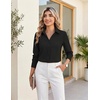 image:imageZeagoo Womens Wrinkle Free Button Down Shirts Long Sleeve Dress Shirts Collared Business Casual Blouses Tops XS3XLBlack