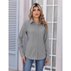 image:imageZeagoo Womens Wrinkle Free Button Down Shirts Long Sleeve Dress Shirts Collared Business Casual Blouses Tops XS3XLGrey