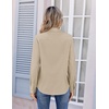 image:imageZeagoo Womens Wrinkle Free Button Down Shirts Long Sleeve Dress Shirts Collared Business Casual Blouses Tops XS3XLKhaki