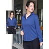 image:imageZeagoo Womens Wrinkle Free Button Down Shirts Long Sleeve Dress Shirts Collared Business Casual Blouses Tops XS3XLNavy Blue
