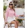 image:imageZeagoo Womens Wrinkle Free Button Down Shirts Long Sleeve Dress Shirts Collared Business Casual Blouses Tops XS3XLPink