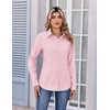 image:imageZeagoo Womens Wrinkle Free Button Down Shirts Long Sleeve Dress Shirts Collared Business Casual Blouses Tops XS3XLPink