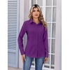 image:imageZeagoo Womens Wrinkle Free Button Down Shirts Long Sleeve Dress Shirts Collared Business Casual Blouses Tops XS3XLPurple