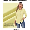 image:imageZeagoo Womens Wrinkle Free Button Down Shirts Long Sleeve Dress Shirts Collared Business Casual Blouses Tops XS3XLYellow