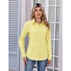 image:imageZeagoo Womens Wrinkle Free Button Down Shirts Long Sleeve Dress Shirts Collared Business Casual Blouses Tops XS3XLYellow