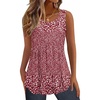 image:imageZeagoo Womens Summer Tank Tops Sleeveless Babydoll Tops Loose Fit Tunic Blouses Crew Neck Flowy Shirts S3XLFloral