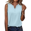 image:imageZeagoo Womens Tank Tops 2026 Loose V Neck Spring Summer Tops Business Dressy Sleeveless ShirtsLight Blue