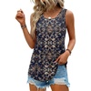 image:imageZeagoo Womens Tank Tops Sleeveless Pleated Crew Neck Summer Tunic Tops Dressy Loose Fit Business Casual Blouses 2026Mz869