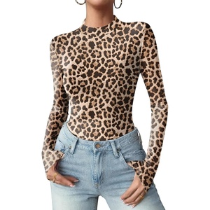 image:imageZeagoo Womens Floral Mesh Long Sleeve Tops See Through Going Out Blouses Mock Neck Sheer Party Outfits Shirts SXXLAn564