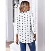 image:imageZeagoo 34 Length Sleeve Womens Tops Casual V Neck Pleated Top Boho Floral Blouses Work ShirtsWhite Striped 599