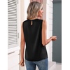 image:imageZeagoo Camisole Top for Woman Silk Satin Crew Neck Dressy Sleeveless Blouses Summer Business Casual OutfitsBlack