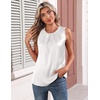 image:imageZeagoo Camisole Top for Woman Silk Satin Crew Neck Dressy Sleeveless Blouses Summer Business Casual OutfitsWhite