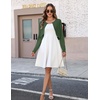 image:imageZeagoo Cropped Cardigan Sweaters for Women Long Sleeve Knit Open Front Bolero Shrug for DressesArmy Green