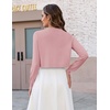 image:imageZeagoo Cropped Cardigan Sweaters for Women Long Sleeve Knit Open Front Bolero Shrug for DressesDusty Pink