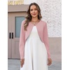 image:imageZeagoo Cropped Cardigan Sweaters for Women Long Sleeve Knit Open Front Bolero Shrug for DressesDusty Pink