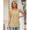 image:imageZeagoo Tank Top for Women 2026 Summer Loose Fit Sleeveless Pleated Flowy Floral Tunic Dressy BlouseZsf352