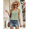 image:imageZeagoo Tank Top for Women 2026 Summer Loose Fit Sleeveless Pleated Flowy Floral Tunic Dressy BlouseZxh534