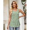image:imageZeagoo Tank Top for Women 2026 Summer Loose Fit Sleeveless Pleated Flowy Floral Tunic Dressy BlouseZxh534
