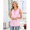 image:imageZeagoo Tank Tops for Women 2026 Summer Top Henley Shirts Dressy Casual Loose Fit VNeck Button Down Sleeveless Tshirt BlouseTz300
