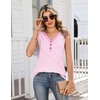 image:imageZeagoo Tank Tops for Women 2026 Summer Top Henley Shirts Dressy Casual Loose Fit VNeck Button Down Sleeveless Tshirt BlouseTz300