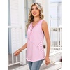image:imageZeagoo Tank Tops for Women 2026 Summer Top Henley Shirts Dressy Casual Loose Fit VNeck Button Down Sleeveless Tshirt BlouseTz300
