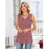 image:imageZeagoo Tank Tops for Women 2026 Summer Top Henley Shirts Dressy Casual Loose Fit VNeck Button Down Sleeveless Tshirt BlouseXh555