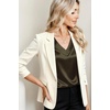 image:imageZeagoo Women Silk Satin Tops Cap Short Sleeve Blouse V Neck Shirts Business Casual Outfits S2XLArmy Green