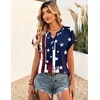 image:imageZeagoo Women Tops Summer Short Sleeve T Shirts V Neck Dressy Casual Work Blouses Fashion Boho Clothes S3XLGq41