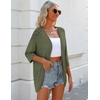 image:imageZeagoo Womens 2026 Lightweight Crochet Cardigan Sweaters Open Front 34 Sleeve Knit Kimono Summer Boho Cover UpArmy Green