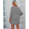 image:imageZeagoo Womens 2026 Lightweight Crochet Cardigan Sweaters Open Front 34 Sleeve Knit Kimono Summer Boho Cover UpGrey