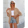 image:imageZeagoo Womens 2026 Lightweight Crochet Cardigan Sweaters Open Front 34 Sleeve Knit Kimono Summer Boho Cover UpKhaki