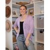 image:imageZeagoo Womens 2026 Lightweight Crochet Cardigan Sweaters Open Front 34 Sleeve Knit Kimono Summer Boho Cover UpPurple