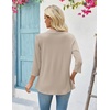 image:imageZeagoo Womens 2026 Summer 34 Sleeve Lightweight Cardigans Open Front Draped Ruffles Kimono CoverupsApricot